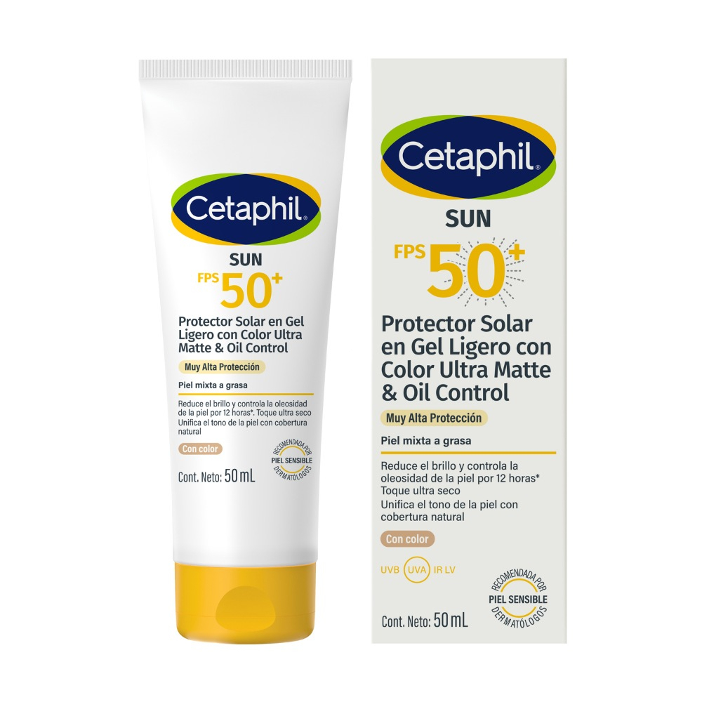 Cetaphil Sun Oil Control Fps 50 Gel Ligero Con Color