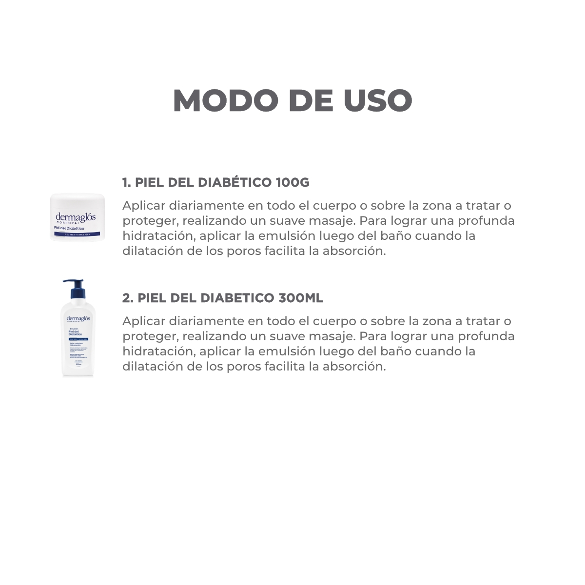 Combo Dermaglós Corporal Piel Del Diabético Extra Seca