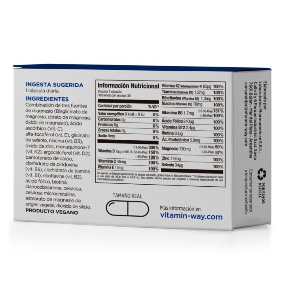 Pack 2 Vitamin Way Triple Magnesio +50