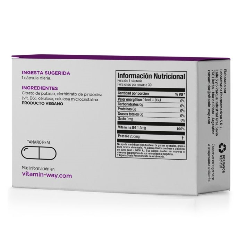 Pack 3 Vitamin Way Citrato De Potasio Cápsulas