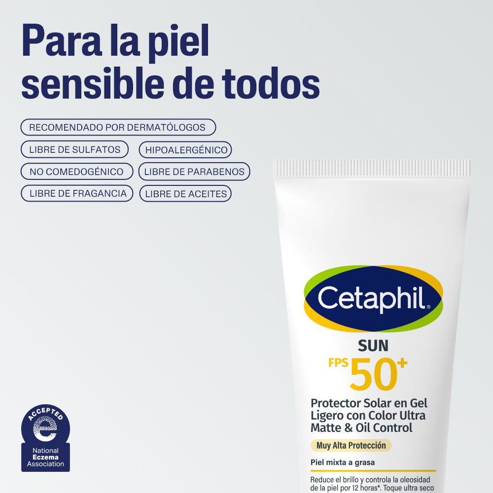 Cetaphil Sun Oil Control Fps 50 Gel Ligero Con Color