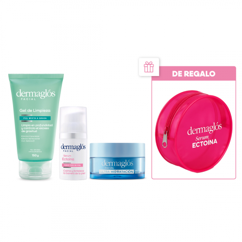 Rutina Dermaglós Limpieza E Hidratación + Serum Ectoína + Regalo!