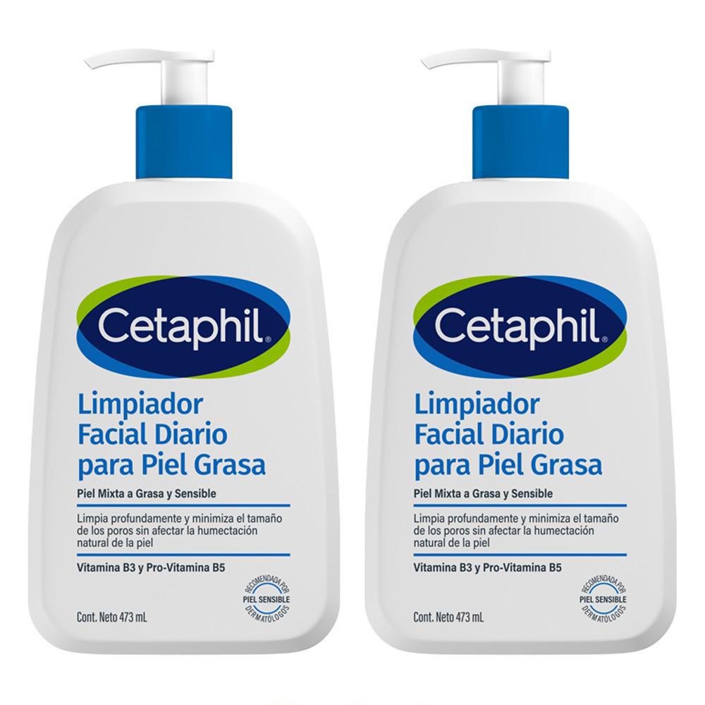 Pack 2 Cetaphil Loción Limpiadora Facial Pieles Mixtas A Grasas
