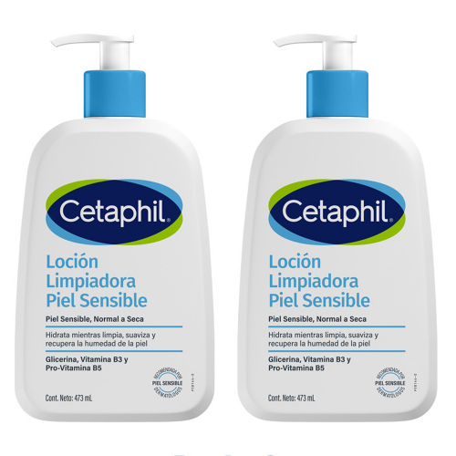 Pack 2 Cetaphil Loción Limpiadora Piel Seca Y Sensible X 473ml
