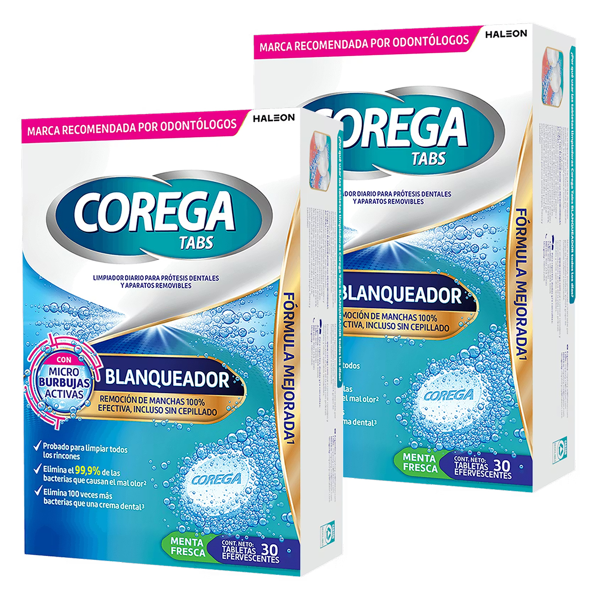 Pack 2 Corega Tabs Blanqueador X 30 Tabletas - Farmacia Leloir - Tu ...