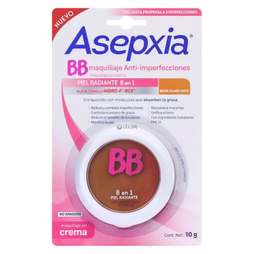 Asepxia bb maquillaje anti-imperfecciones   en   compacto en crema x   gramos