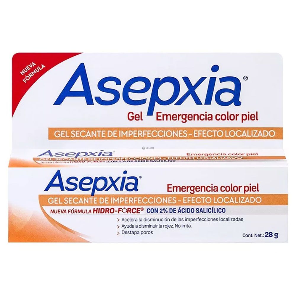 Asepxia gel secante emergencia color piel