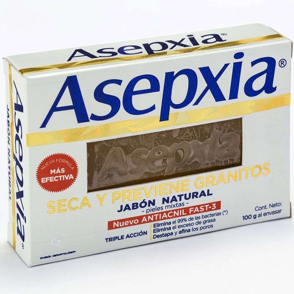 Asepxia Jabón Azufre Efecto Anti Sebo X 100 Gramos - Farmacia Leloir - Tu  farmacia online las 24hs