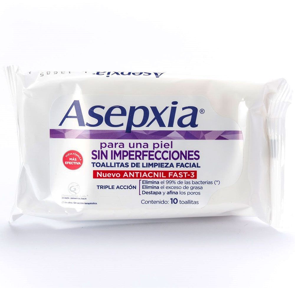 Asepxia Toallitas De Limpieza Facial - Farmacia Leloir - Tu farmacia online  las 24hs