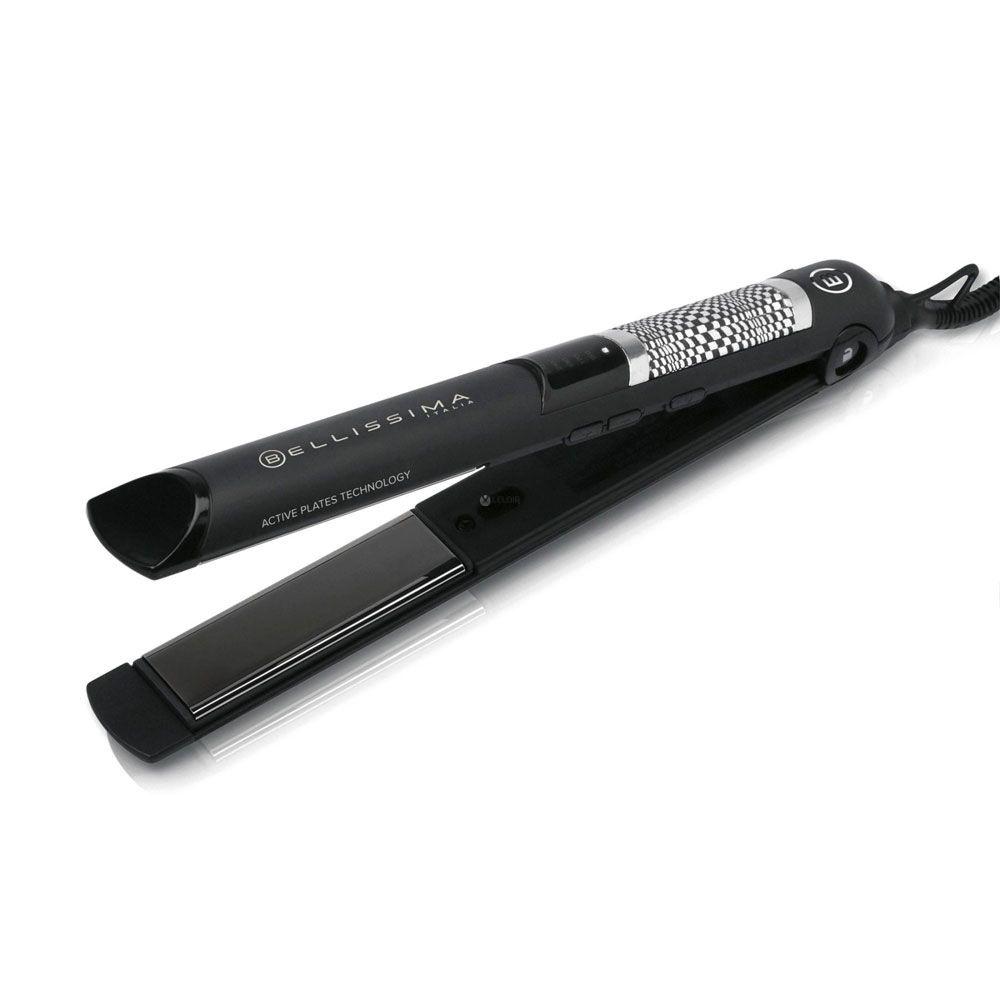 Bellissima imetec plancha para el cabello jade active plates grip cuero