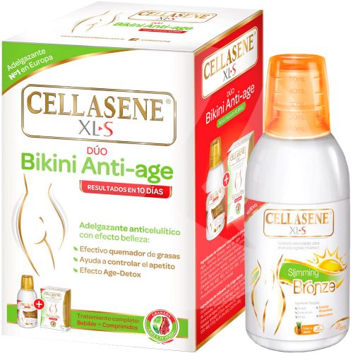 itálico Cortar el plastico Combo cellasene xls duo bikini antiage + Cellasene xls slimming bronze -  Farmacia Leloir - Tu farmacia online las 24hs