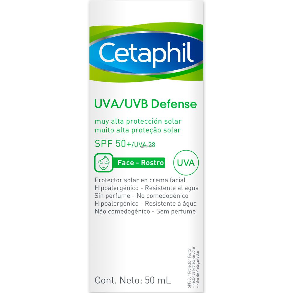 Cetaphil spf50+ uv defense protector solar en crema