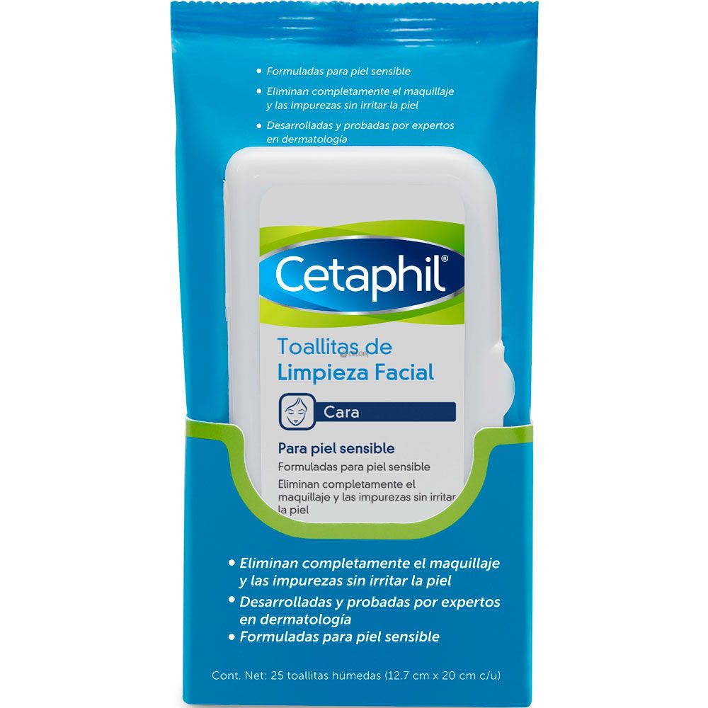 Cetaphil toallitas de limpieza facial piel sensible