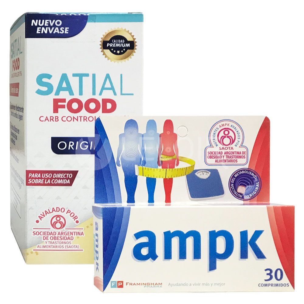 Combo ampk x 30 + satial food carb controller polvo