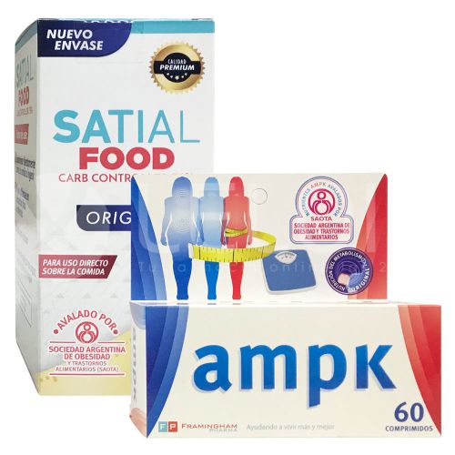 Combo Ampk X 60 + Satial Food Carb Controller Polvo