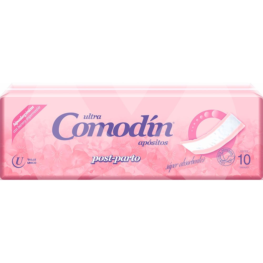 Comodín ultra apósitos post parto x 10 unidades