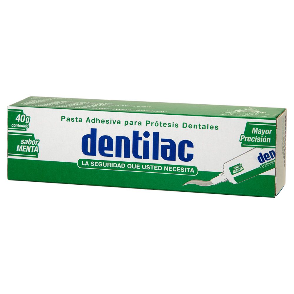 Dentilac pasta adhesiva para prótesis dental sabor menta