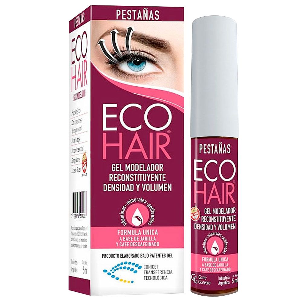 Ecohair pestañas gel modelador x 5ml