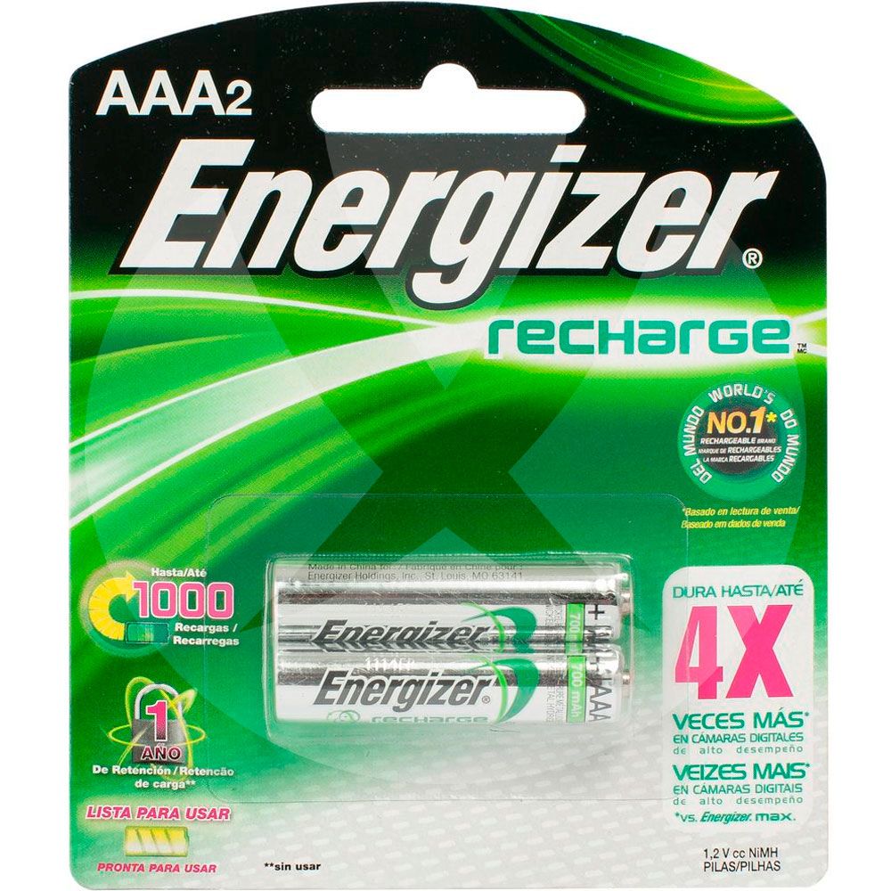 Pilas Recargables AAA x2 Energizer