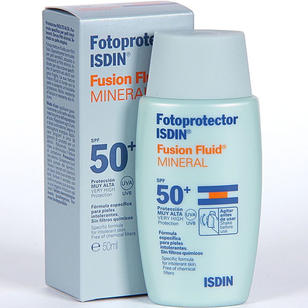 Fotoprotector isdin spf50+ fusión fluid mineral x 50ml Fotoprotector isdin spf50+ fusión fluid mineral x 50ml