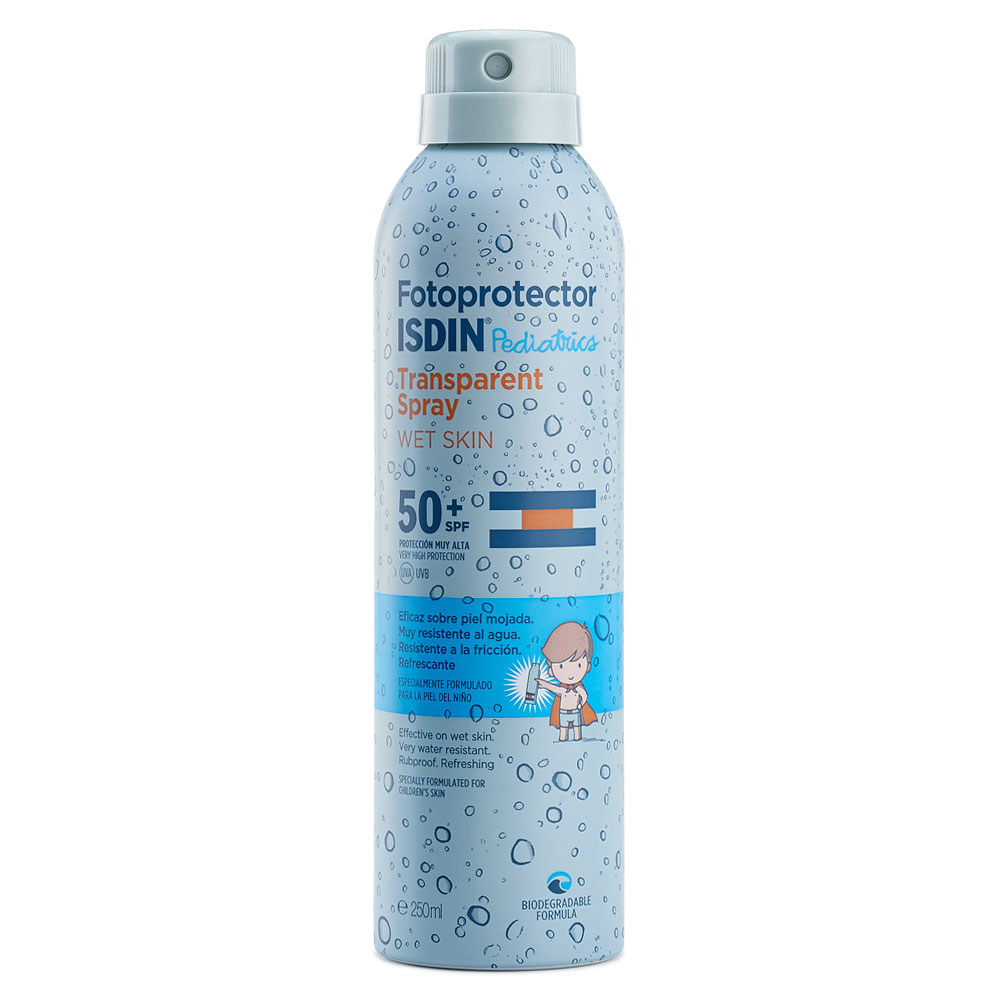 Fotoprotector isdin spf50+ pediatrics spray wet skin