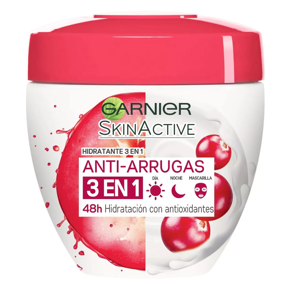 India Son lucha Garnier skin active crema facial hidratante 3 en 1 antiarrugas x 200ml -  Farmacia Leloir - Tu farmacia online las 24hs