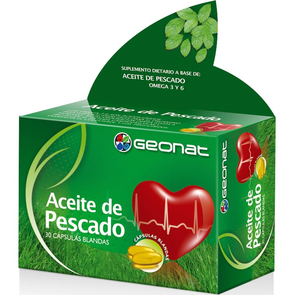 Geonat aceite de pescado omega 3 cápsulas blandas