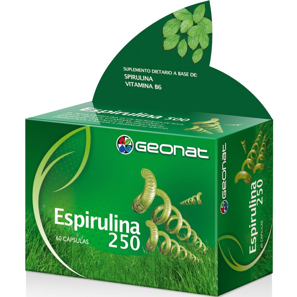 Geonat espirulina 250 x 60 cápsulas