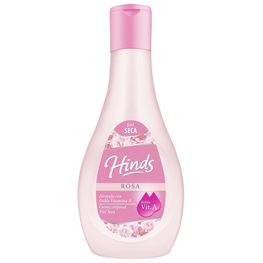 Hinds rosa crema corporal fórmula con doble vitamina A