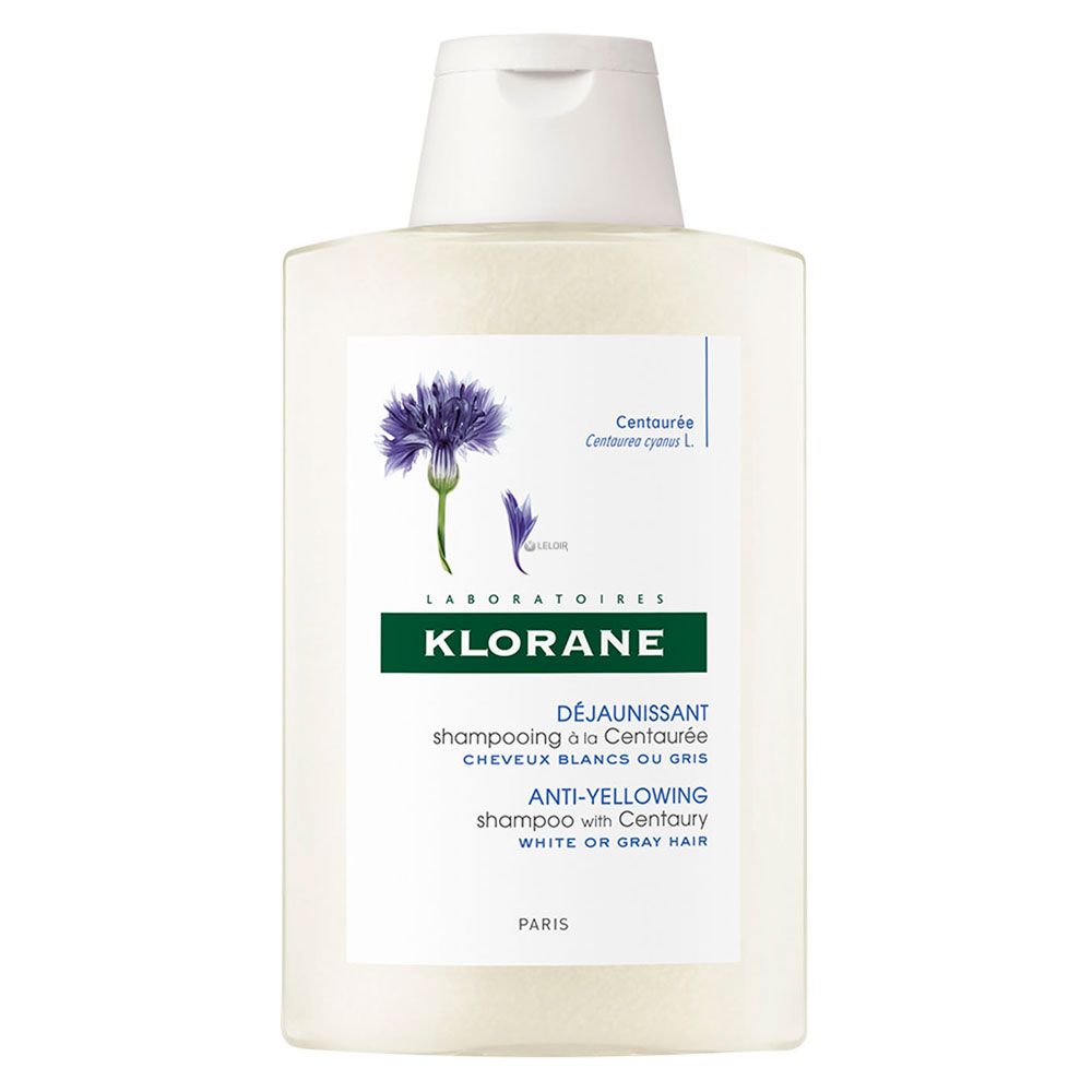 Klorane centáurea shampoo para cabello blanco o canoso