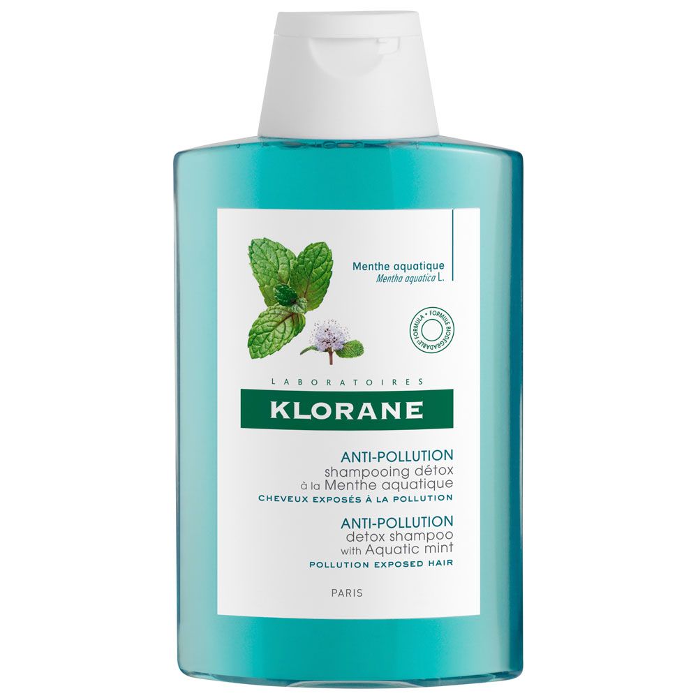 Klorane menta acuática shampoo detoxificante anti polución