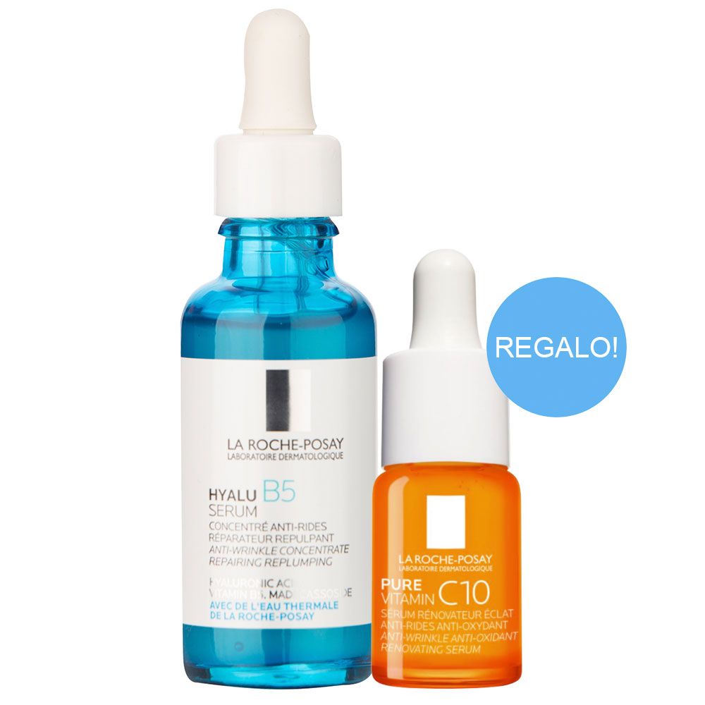 La roche posay hyalu b5 serum antiarrugas x 30ml + pure vitamin c10 de