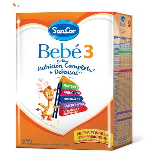 [ELIMINADO] Leche Sancor Bebe 3 (1 A 3 A) Nutricion Completa Pvo 800 Grs