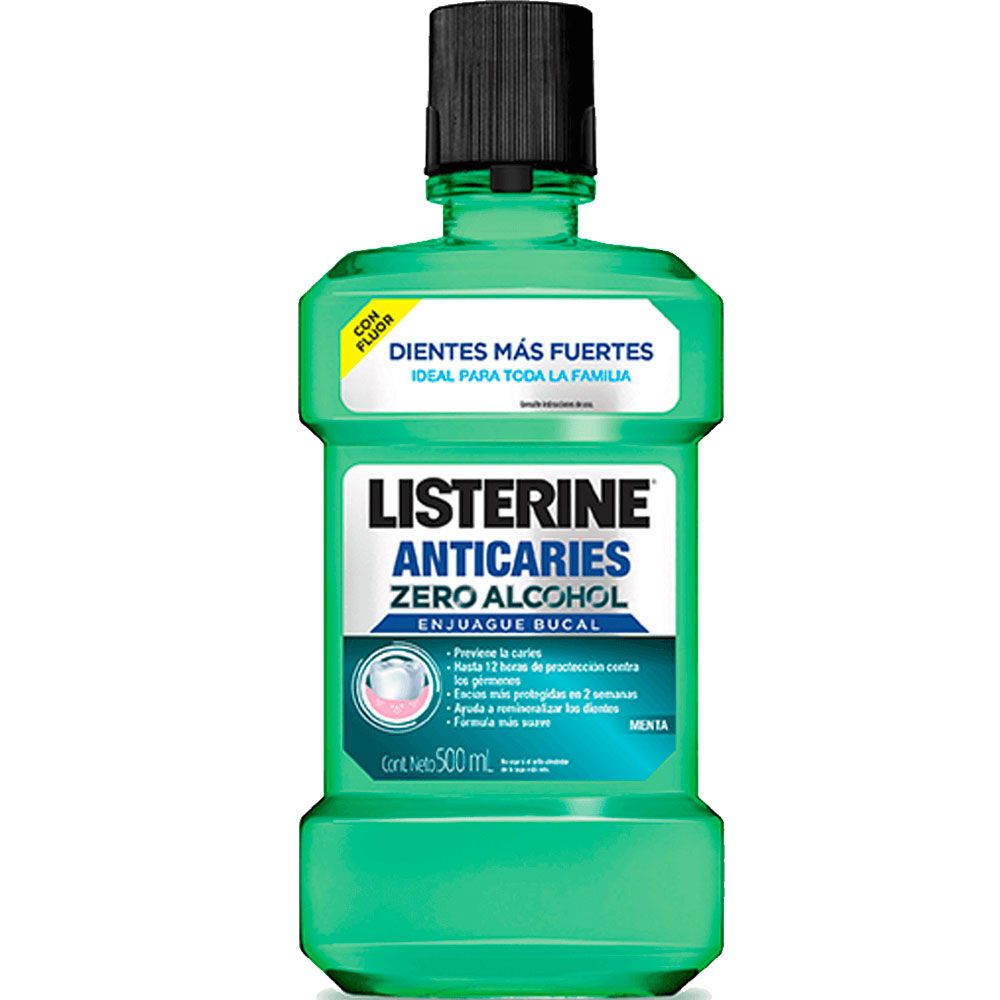 Listerine zero alcohol anticaries enjuague bucal