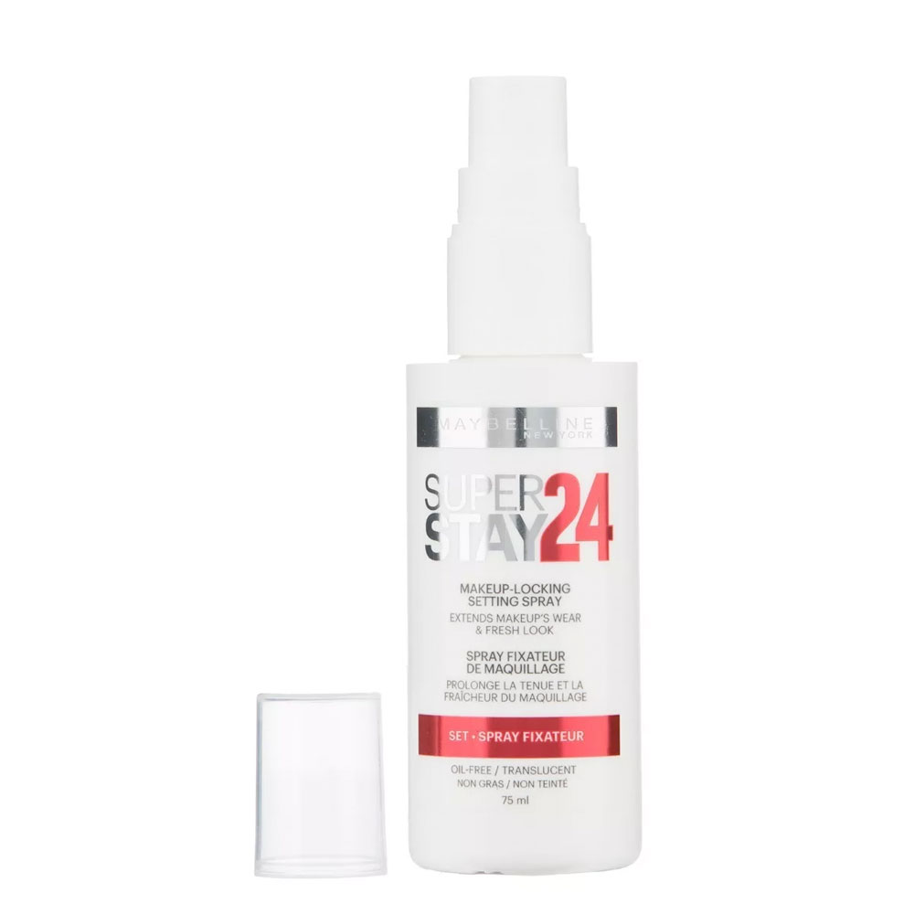 Maybelline super stay 24h spray fijador de maquillaje transparente x 75ml -  Farmacia Leloir - Tu farmacia online las 24hs