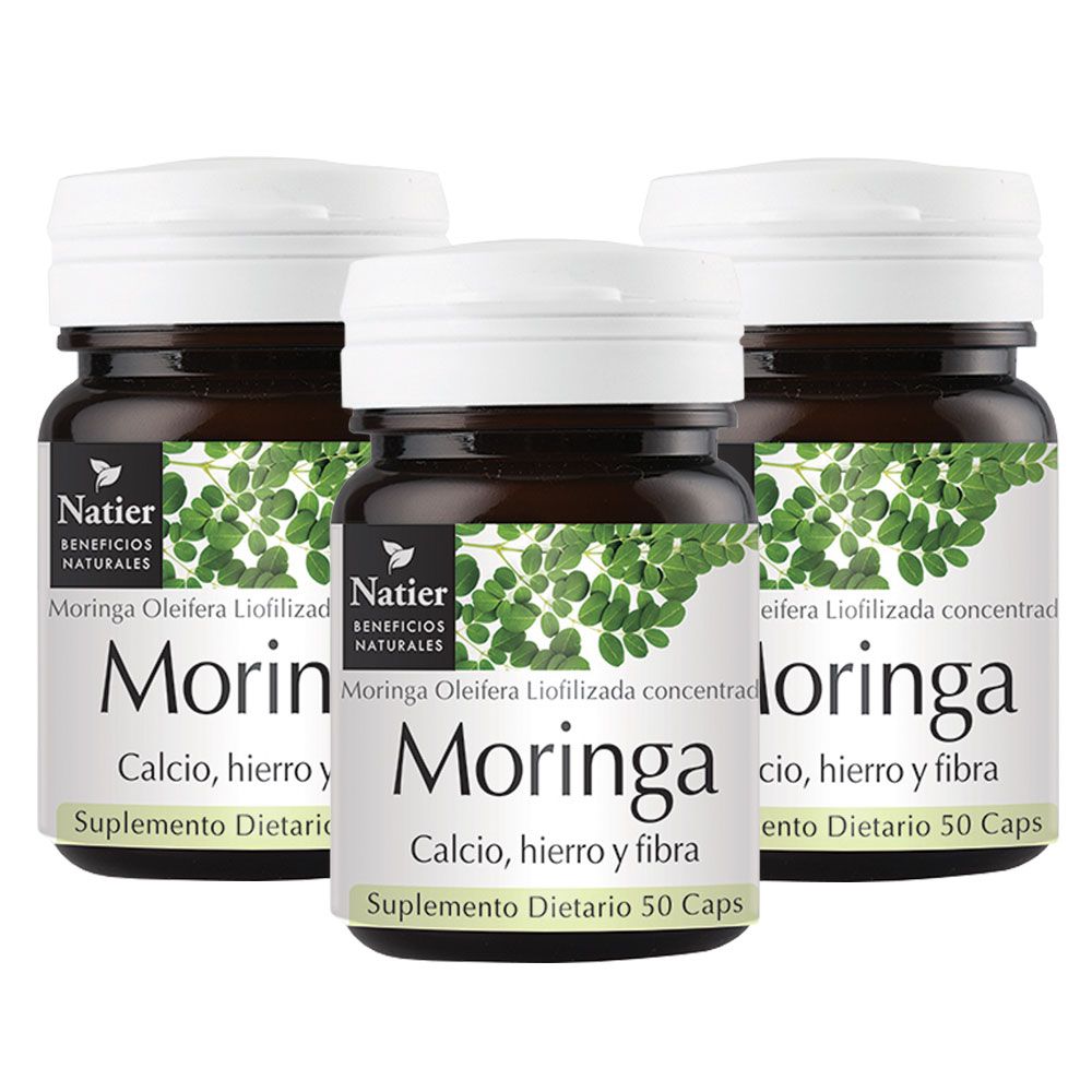 Pack 3 natier moringa cápsulas