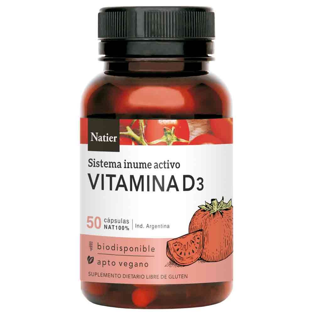 Natier vitamina d3 pura concentrada cápsulas