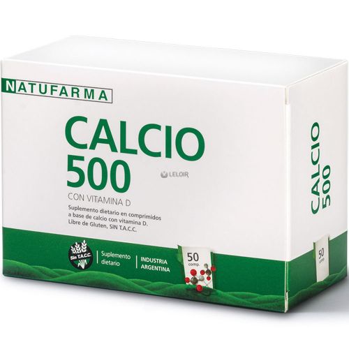 Natufarma Calcio 500 Con Vitamina D X 50 Comprimidos