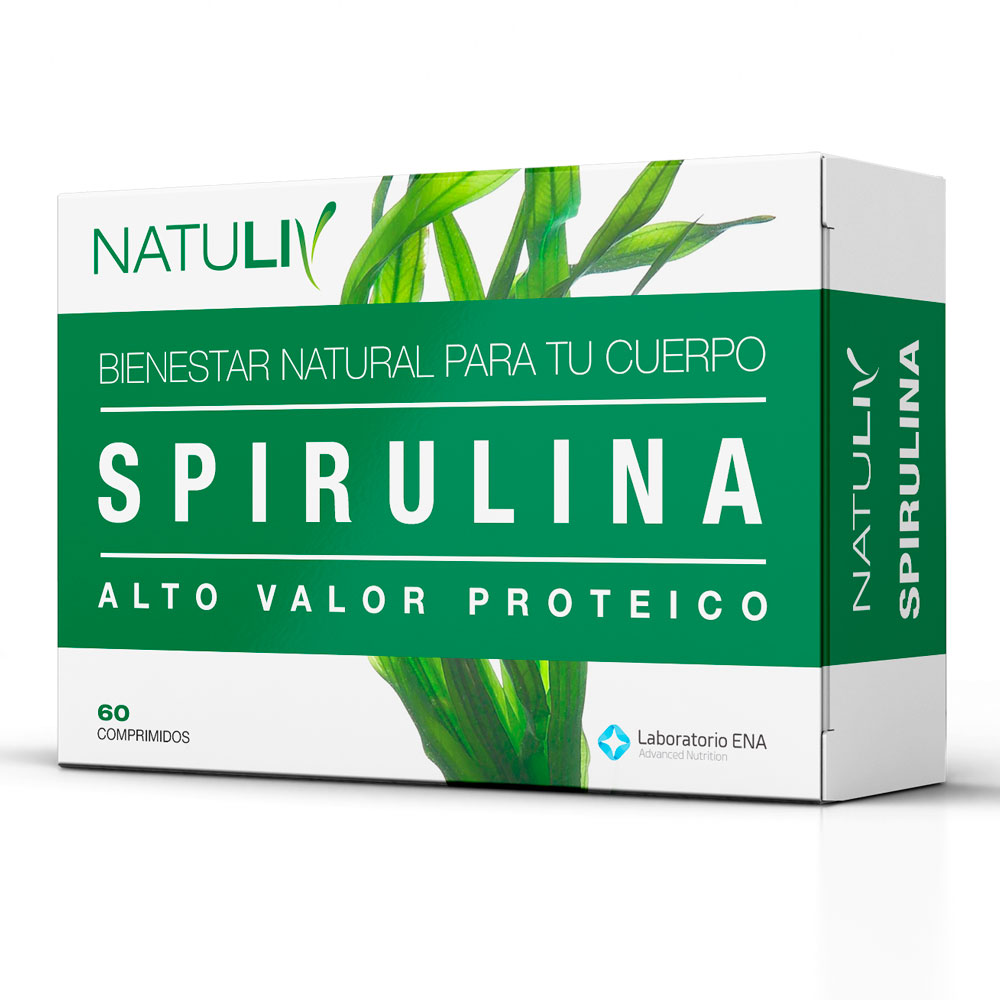 Natuliv Spirulina X 60 Comprimidos - Farmacia Leloir - Tu farmacia online  las 24hs