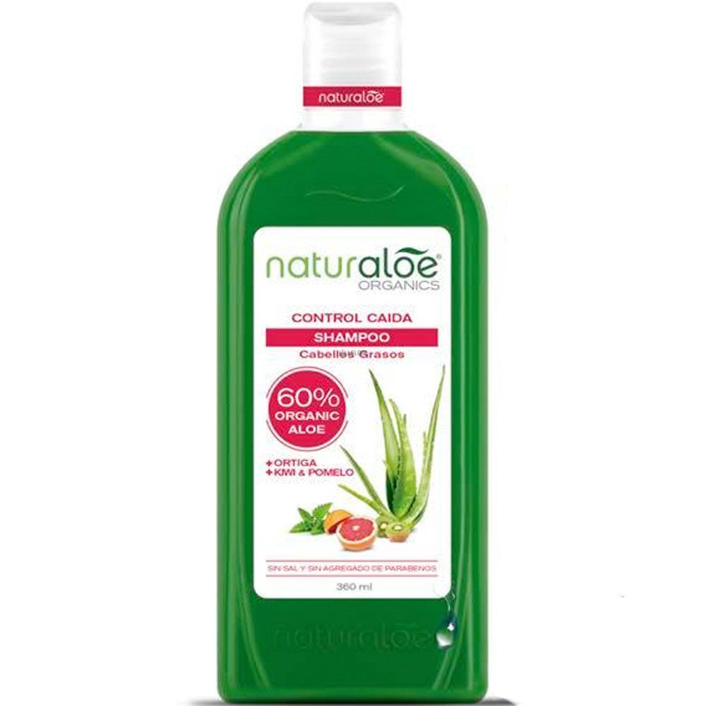 Naturaloe shampoo control caída graso x 360ml - Farmacia Leloir - Tu farmacia online las 24hs