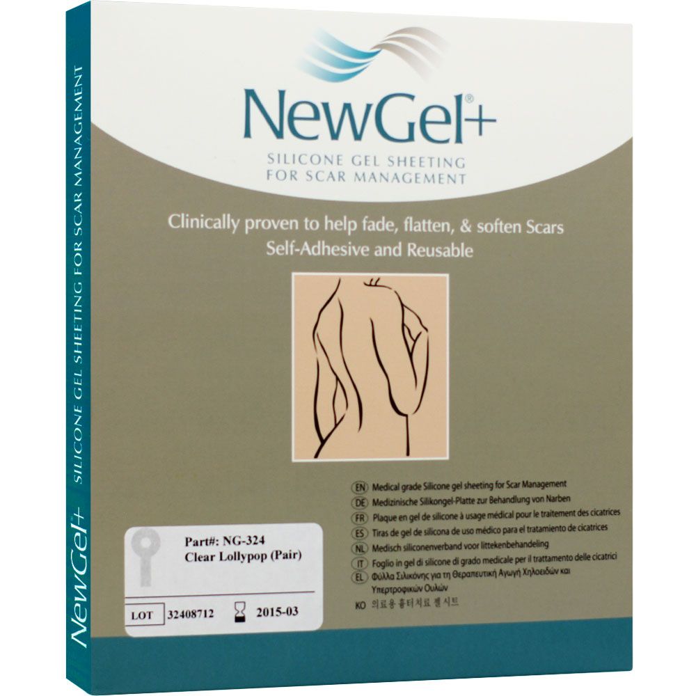 Newgel+ láminas de silicona cicatrices busto transparentes