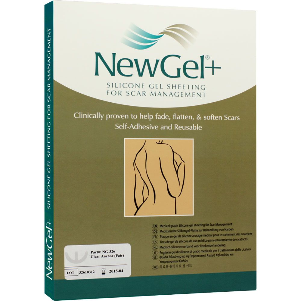 Newgel+ láminas de silicona cicatrices busto transparentes