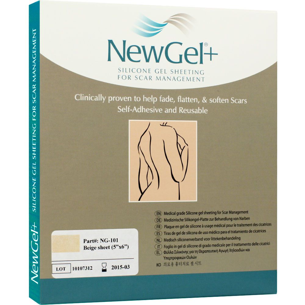 Newgel+ láminas de silicona cicatrices de quemaduras