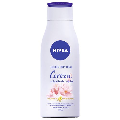 Nivea loción corporal cereza y aceite de jojoba