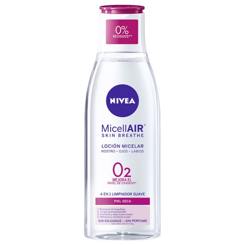 NIVEA MicellAIR Skin Breathe Mizellenwasser – 400 Ml, Für Trockene/sensible Haut, Reinigt, Entfernt Make-up, Spendet Feuchtigkeit