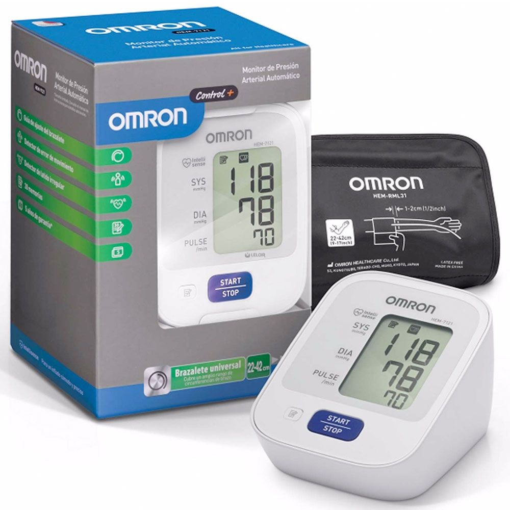 Omron HEM-7121 tensiómetro de brazo automático control +