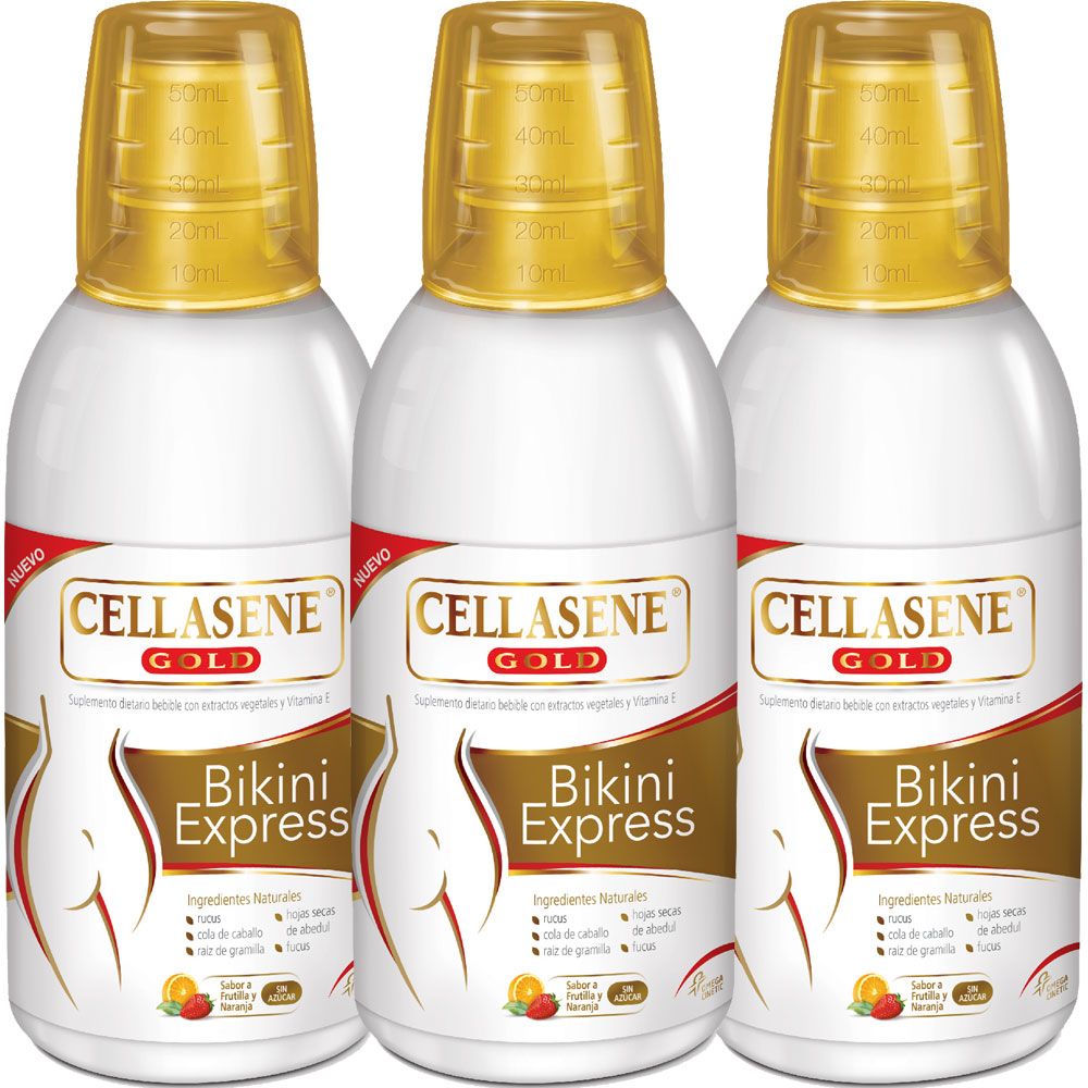 Pack 3 cellasene gold bikini express