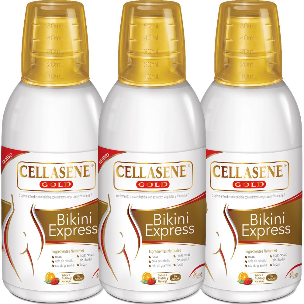 Pack 3 cellasene gold bikini express