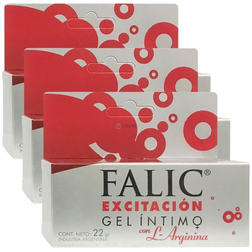 Pack 3 Falic Excitación Gel Lubricante í­ntimo