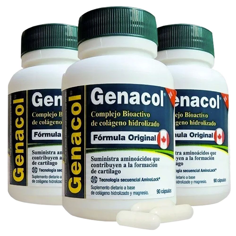 Pack 3 genacol colágeno hidrolizado fórmula original